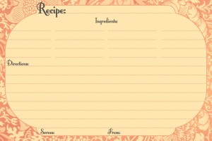 recipe card
